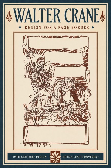 Walter Crane Design for a Page Border No4 - Plakát