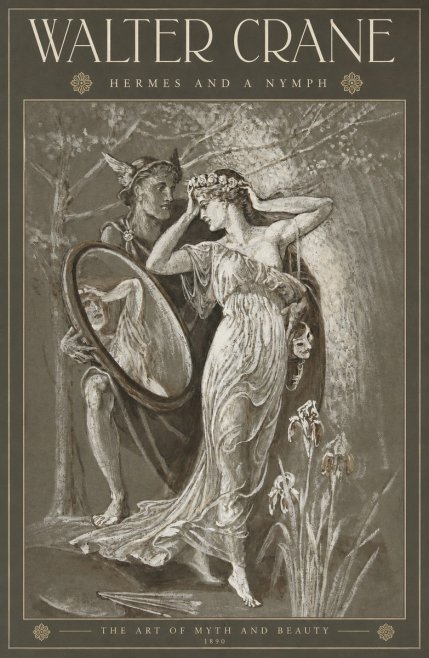Walter Crane Hermes and a Nymph No2 - Plakát