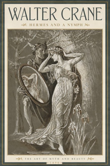 Walter Crane Hermes and a Nymph No4 - Plakát