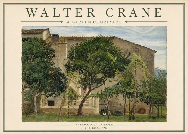 Walter Crane A Garden Courtyard No5 - Plakát