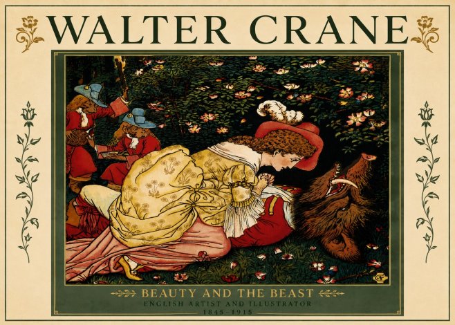 Walter Crane Beauty and the Beast No6 - Plakát