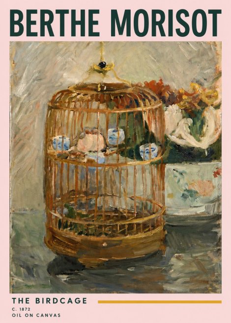 Berthe Morisot The Birdcage II No3 - Plakát