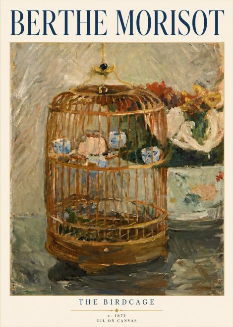 Berthe Morisot The Birdcage II No5 - Plakát