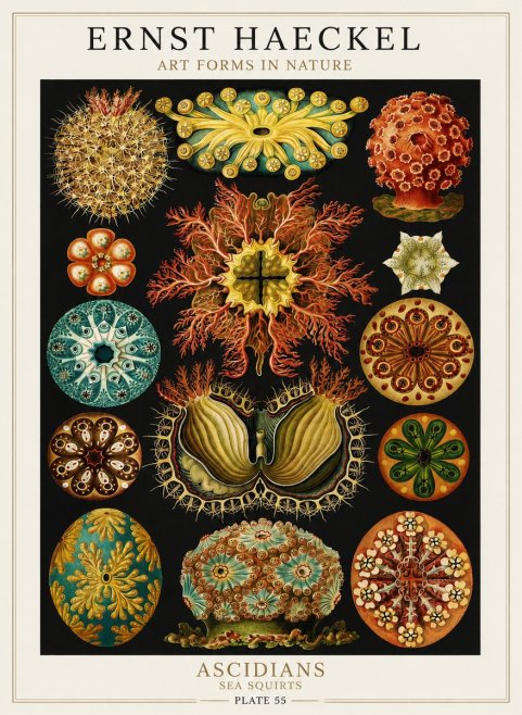 Ernst Haeckel Ascidiae — Sea Squirts No3 - Plakát