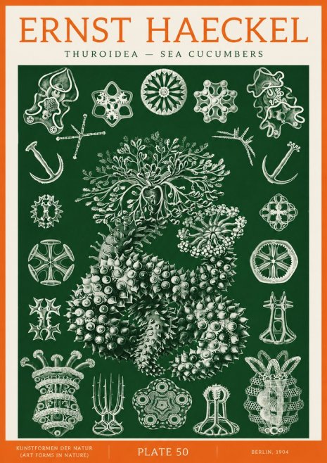 Ernst Haeckel Thuroidea - Sea Organisms No3 - Plakát