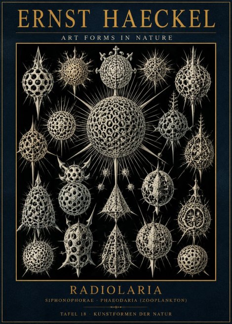 Ernst Haeckel Radiolaria No3 - Plakát