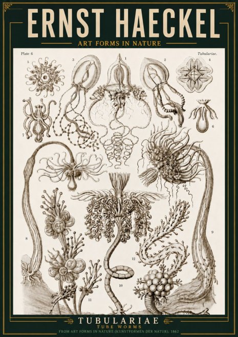 Ernst Haeckel Tubulariae No3 - Plakát