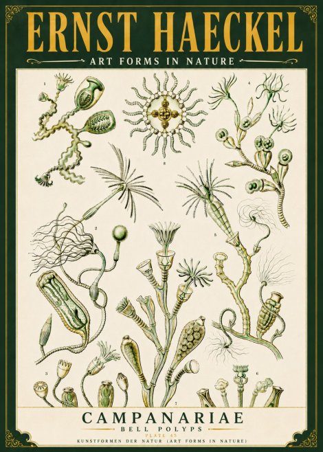 Ernst Haeckel Campanariae – Bell Polyps No6 - Plakát