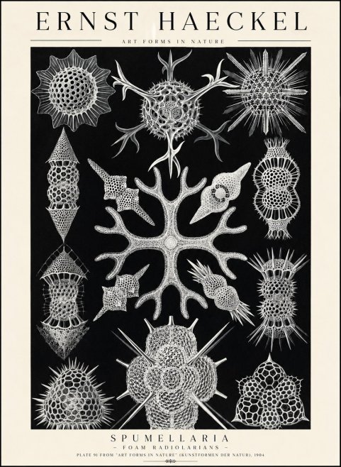 Ernst Haeckel Spumellaria No1 - Plakát