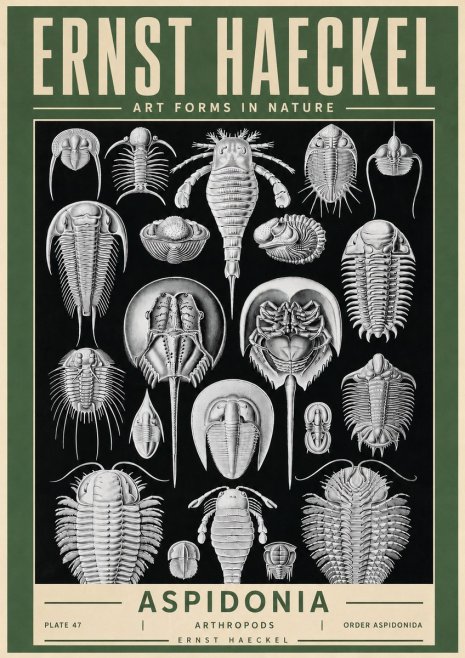Ernst Haeckel Aspidonia No4 - Plakát