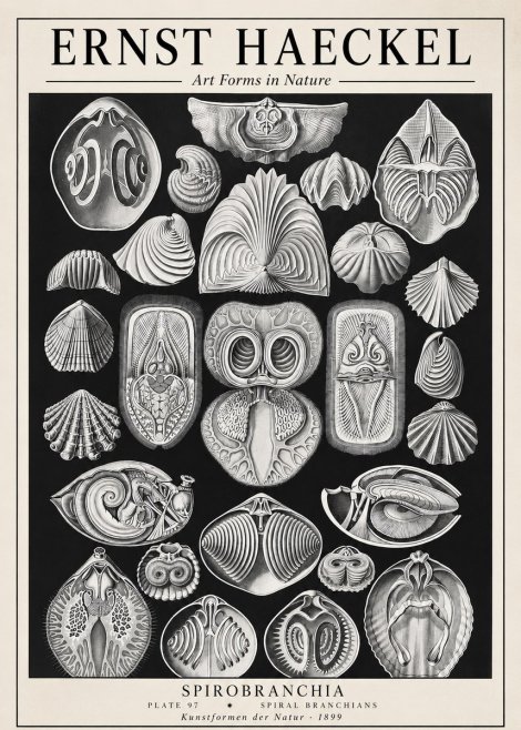 Ernst Haeckel Spirobranchia No1 - Plakát
