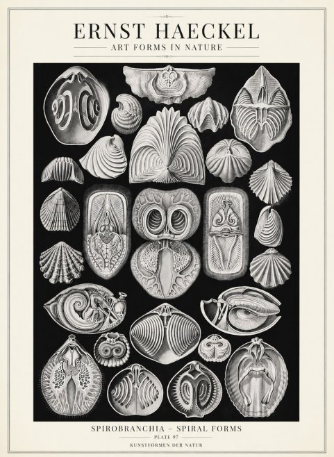 Ernst Haeckel Spirobranchia No4 - Plakát
