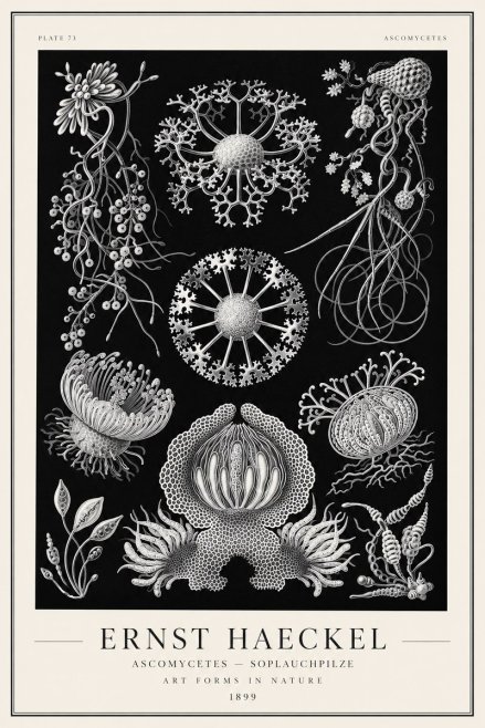 Ernst Haeckel Ascomycetes — Sac Fungi No2 - Plakát