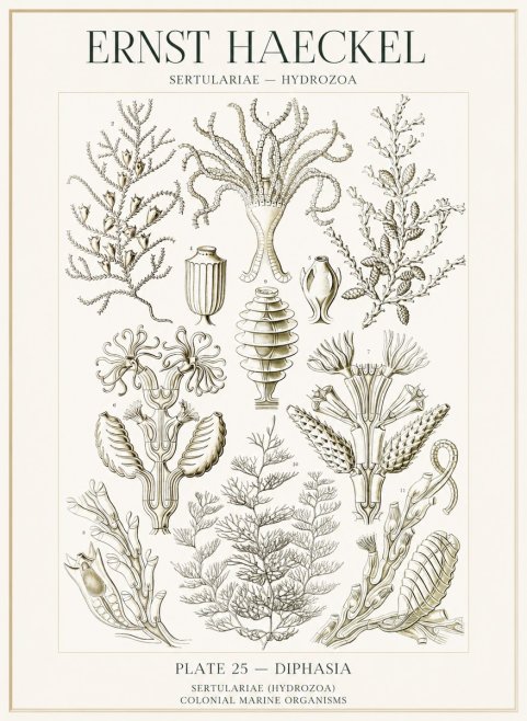 Ernst Haeckel Sertulariidae No2 - Plakát