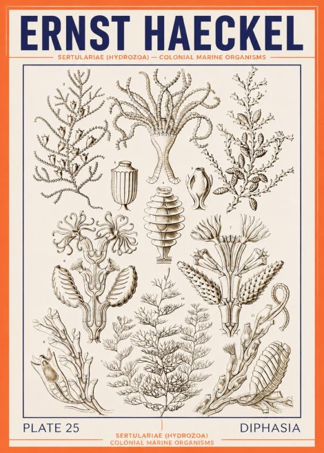 Ernst Haeckel Sertulariidae No4 - Plakát
