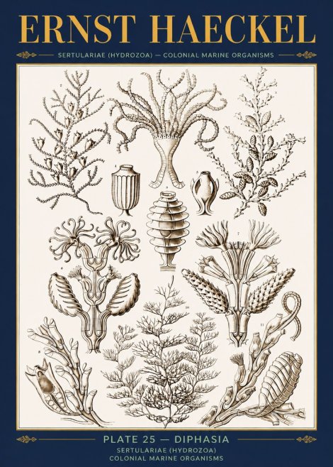 Ernst Haeckel Sertulariidae No5 - Plakát