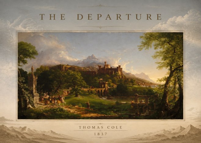 Thomas Cole The Departure I No3 - Plakát