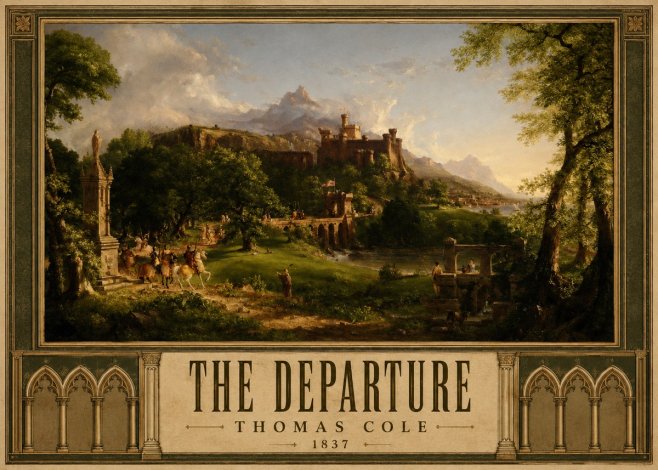 Thomas Cole The Departure I No4 - Plakát