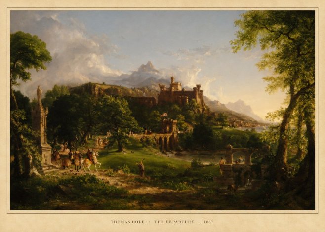 Thomas Cole The Departure I No6 - Plakát