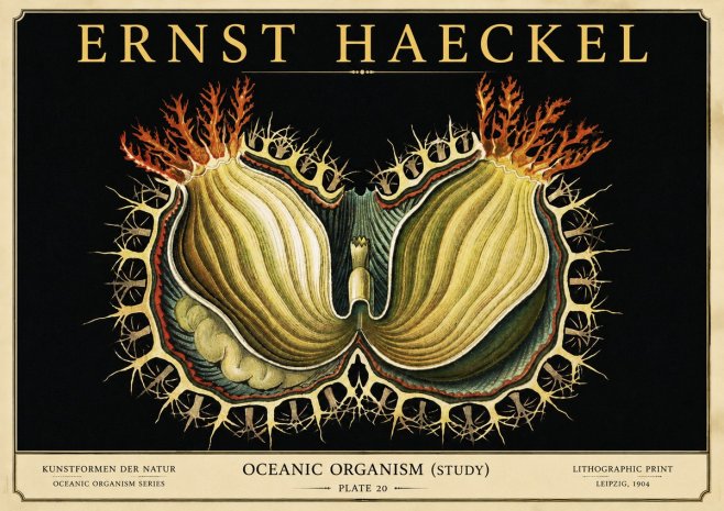 Ernst Haeckel Nature's Architecture No6 - Plakát