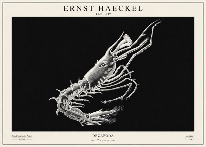 Ernst Haeckel Decapoda the Crustaceans No2 - Plakát