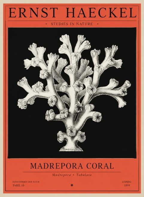 Ernst Haeckel Corallium Rubrum I No3 - Plakát