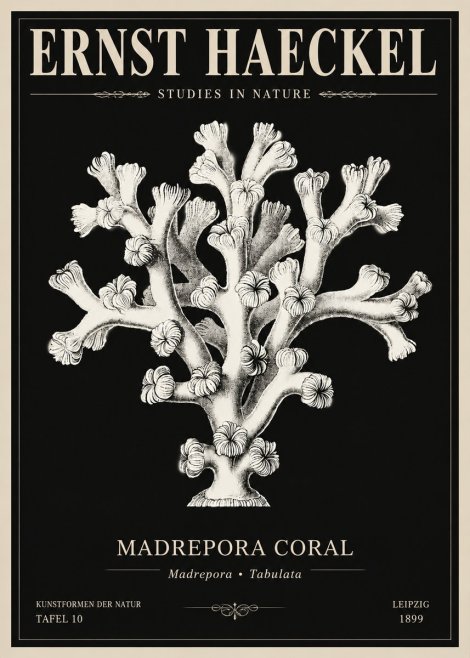 Ernst Haeckel Corallium Rubrum I No6 - Plakát