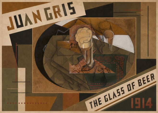 Juan Gris The Glass of Beer No2 - Plakát