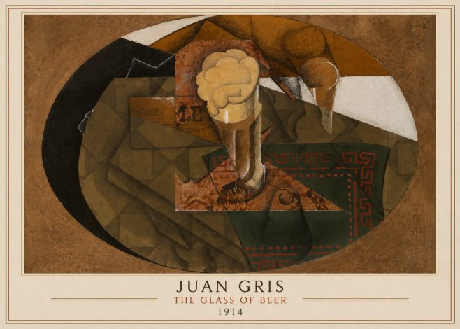 Juan Gris The Glass of Beer No4 - Plakát