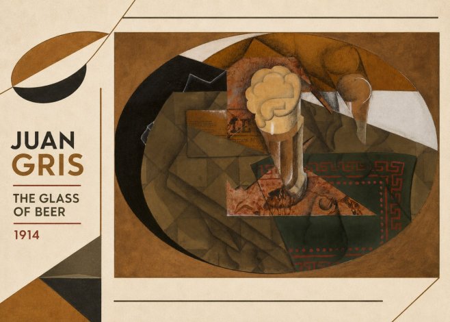 Juan Gris The Glass of Beer No6 - Plakát