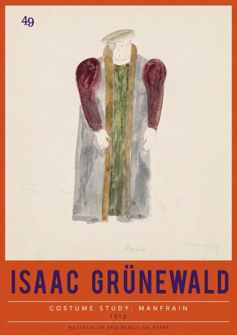 Isaac Grünewald Costume Study: Manfrain No2 - Plakát