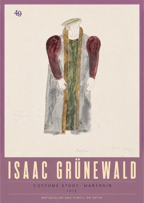 Isaac Grünewald Costume Study: Manfrain No3 - Plakát