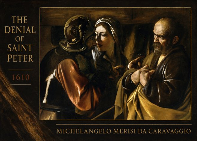 Michelangelo Merisi da Caravaggio The Denial of Saint Peter No2 - Plakát