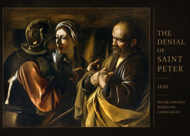 Michelangelo Merisi da Caravaggio The Denial of Saint Peter No4 - Plakát