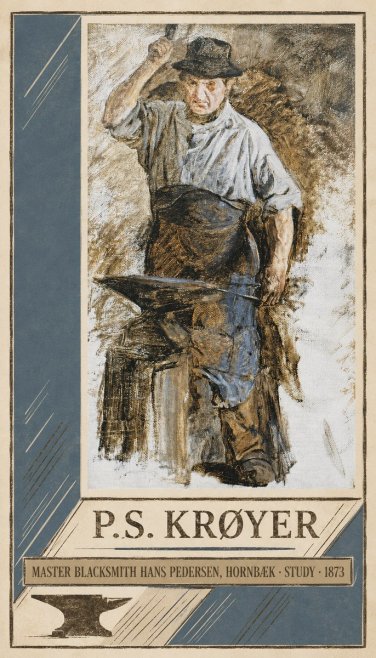 P.S. Krøyer Master Blacksmith Hans Pedersen, Hornbaek · Study · 1873 No3 - Plakát