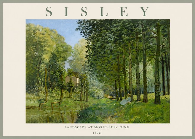 Sisley Landscape at Moret-sur-loing No6 - Plakát