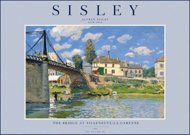 Sisley The Bridge at Villeneuve-la-garenne IV No2 - Plakát