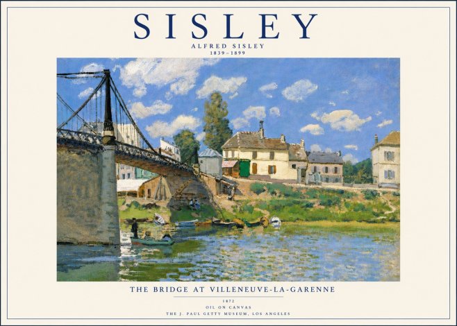Sisley The Bridge at Villeneuve-la-garenne IV No5 - Plakát