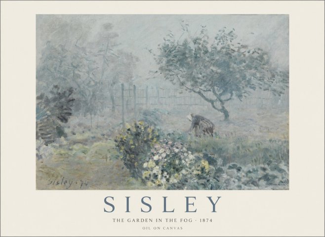 Sisley The Garden in the Fog No1 - Plakát