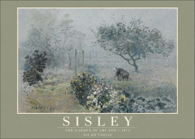 Sisley The Garden in the Fog No5 - Plakát