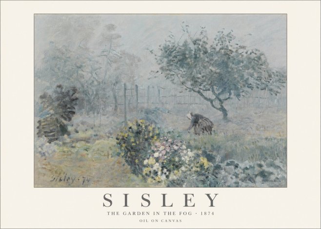 Sisley The Garden in the Fog No6 - Plakát