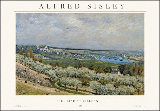 Sisley The Seine at Villennes No1 - Plakát