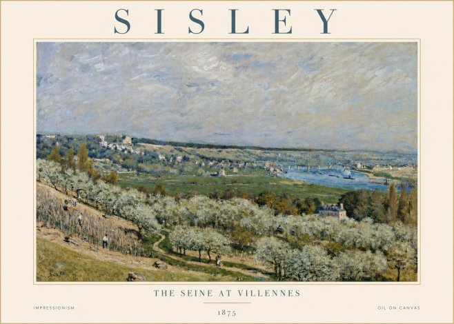Sisley The Seine at Villennes No4 - Plakát