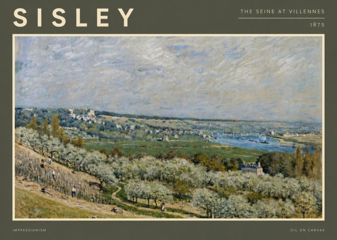 Sisley The Seine at Villennes No5 - Plakát