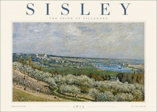 Sisley The Seine at Villennes No6 - Plakát