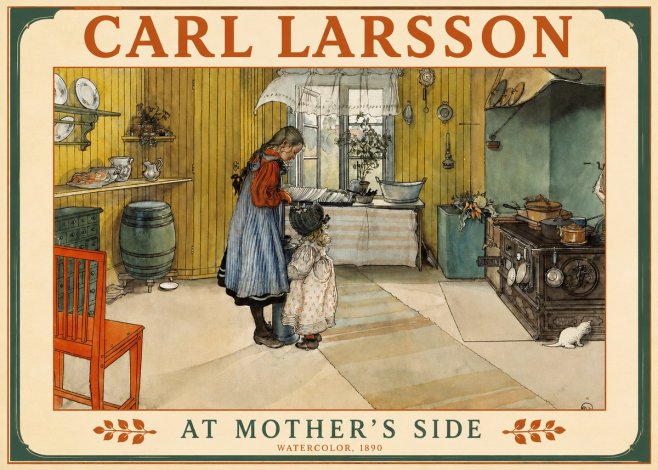Carl Larsson At Mother's Side No2 - Plakát