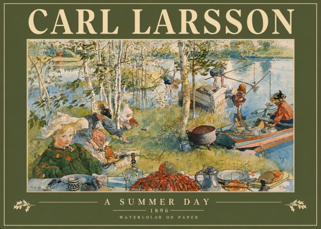 Carl Larsson A Summer Day No3 - Plakát