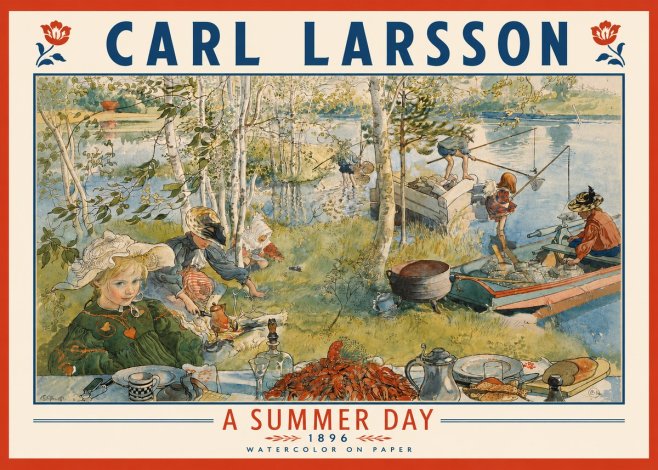 Carl Larsson A Summer Day No4 - Plakát