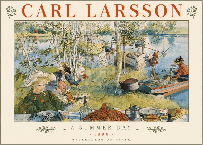 Carl Larsson A Summer Day No5 - Plakát