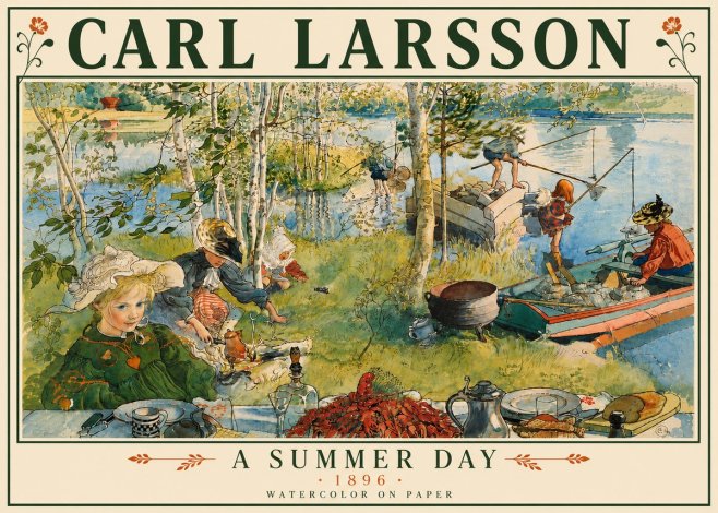 Carl Larsson A Summer Day No6 - Plakát